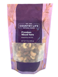 Mixed Nuts, Premium - Roasted & Salted - Country Life Natural Foods