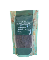 Organic Raisins, Thompson Jumbo - Country Life Natural Foods