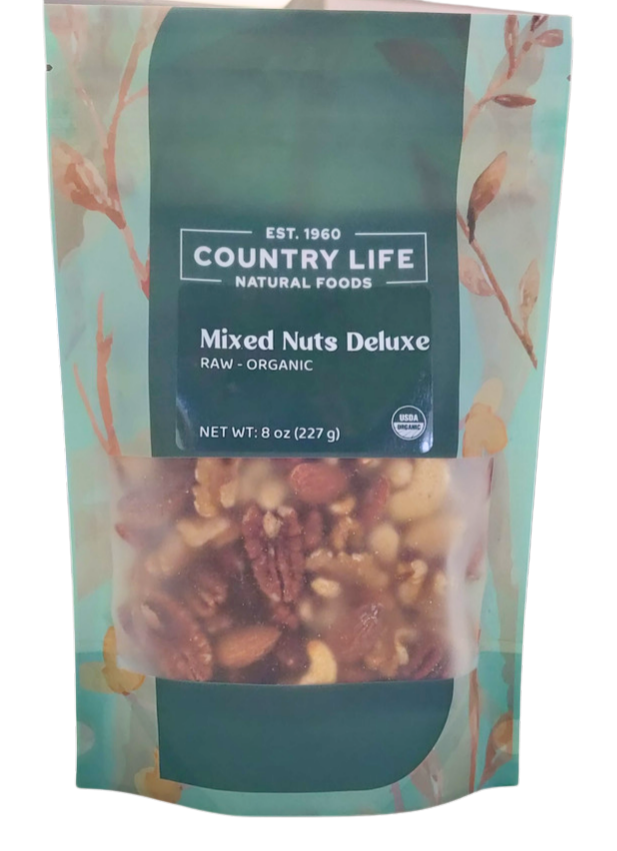 Organic Mixed Nuts Deluxe, Raw - Country Life Natural Foods