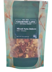 Organic Mixed Nuts Deluxe, Raw - Country Life Natural Foods